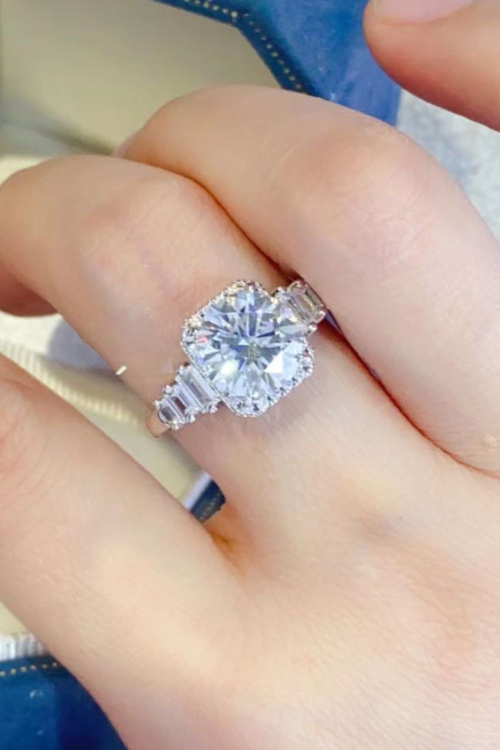 3 Carat Sparkala™ Platinum Over Pure Sterling Silver Ring by Sparkala