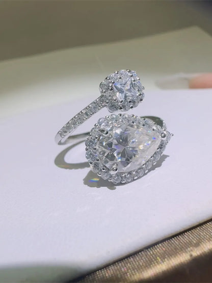 2 Carat Sparkala™ 925 Sterling Silver Bypass Ring by Sparkala