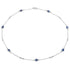 6.43 Carat Genuine Blue Sapphire and White Diamond .925 Sterling Silver Necklace by Bids.com