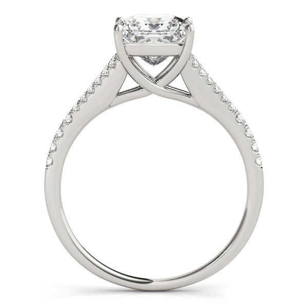 14k White Gold Princess Cut Split Shank Diamond Engagement Ring (1 1/8 cttw) by Bids.com