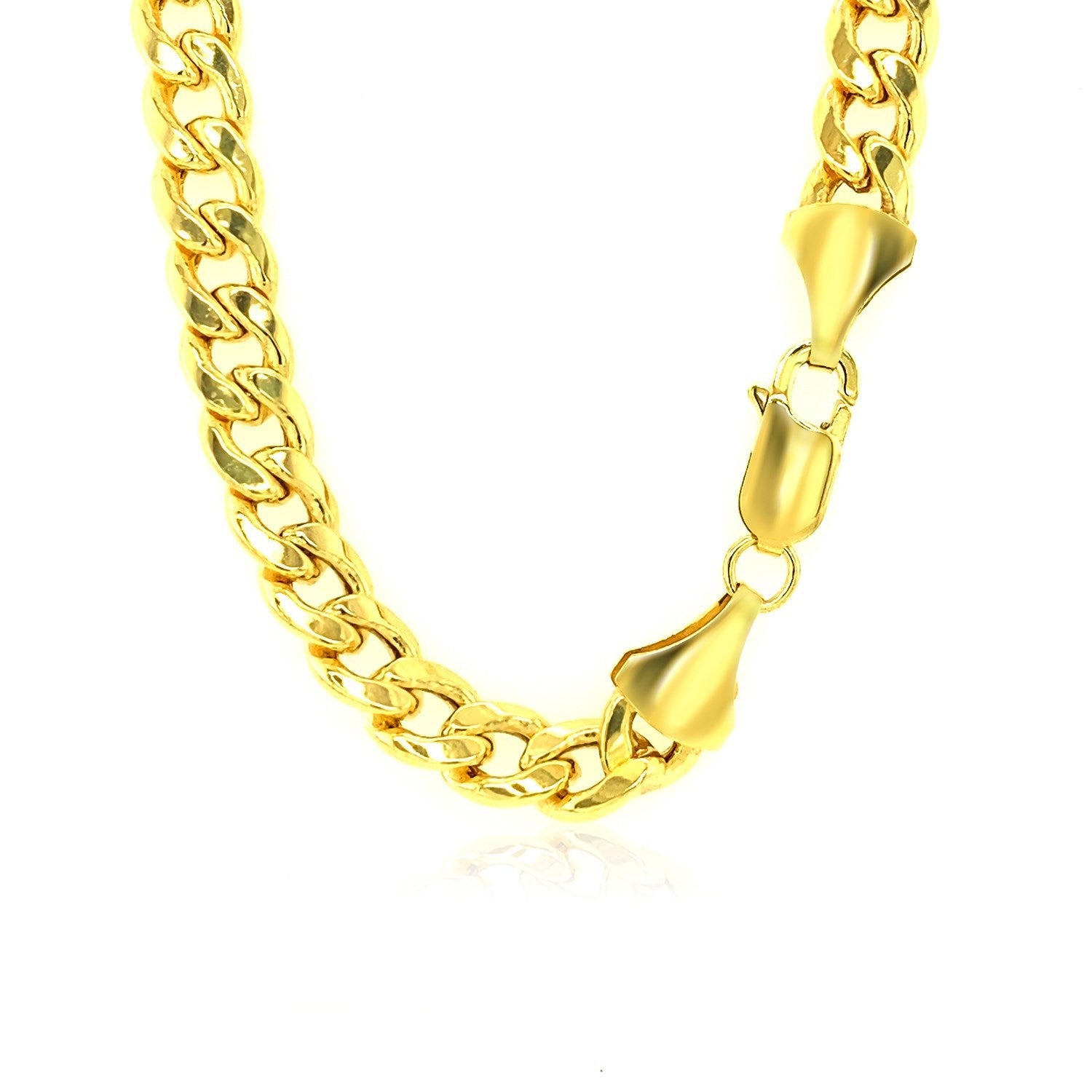 6.5mm 10k Yellow Gold Light Miami Cuban Chain by Bids.com
