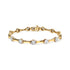 10K Yellow Gold Plated .925 Sterling Silver 1.0 Cttw Miracle Set Diamond Bezel Style Station Link Bracelet (H-I Color, I3 Clarity) - Size 7" by Bids.com