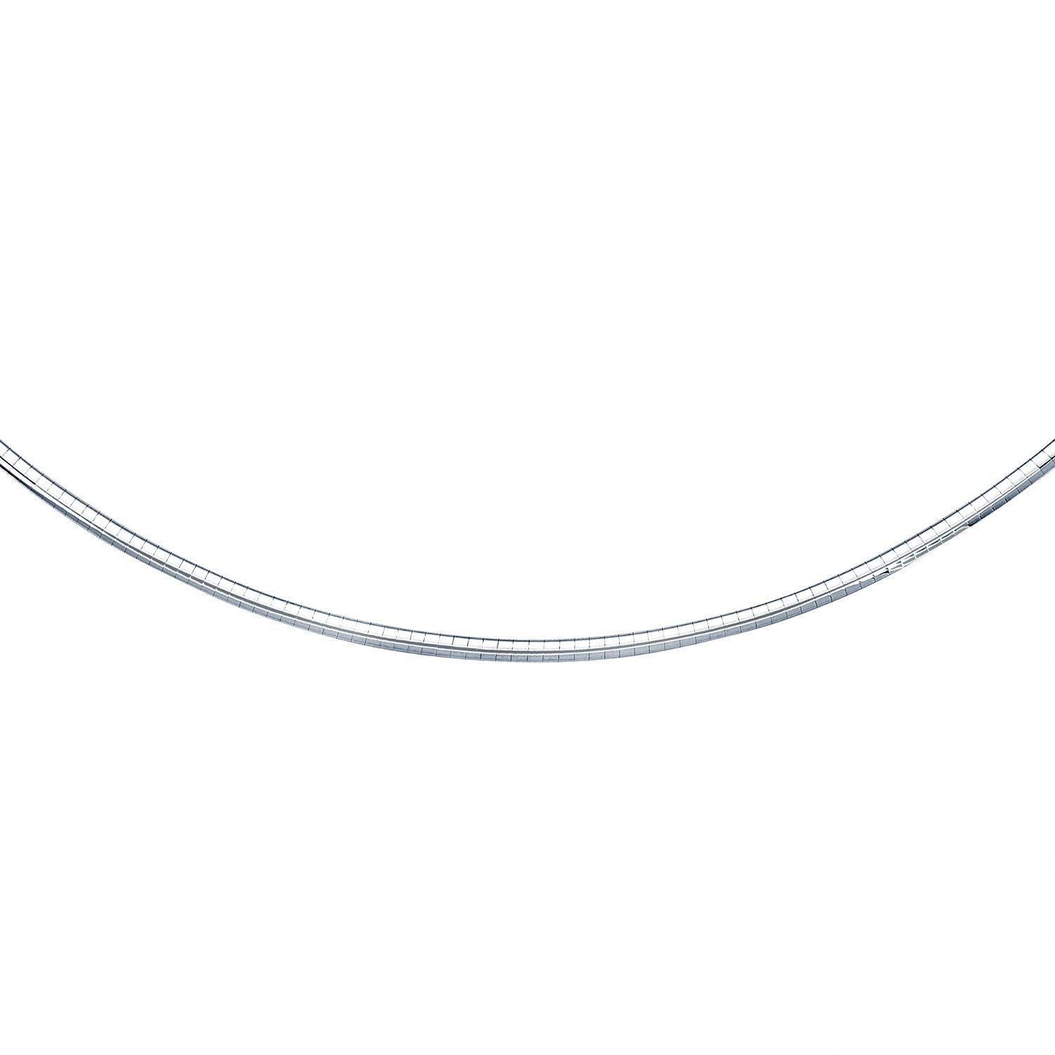 14k White Gold Chain in a Classic Omega (3 mm) by Bids.com