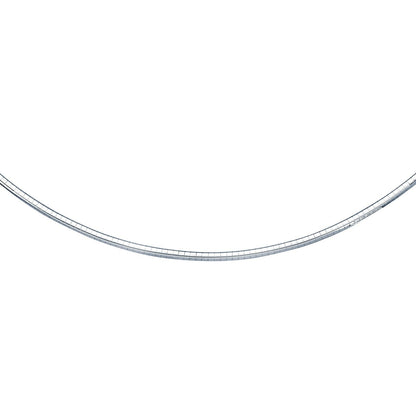14k White Gold Chain in a Classic Omega (3 mm) by Bids.com