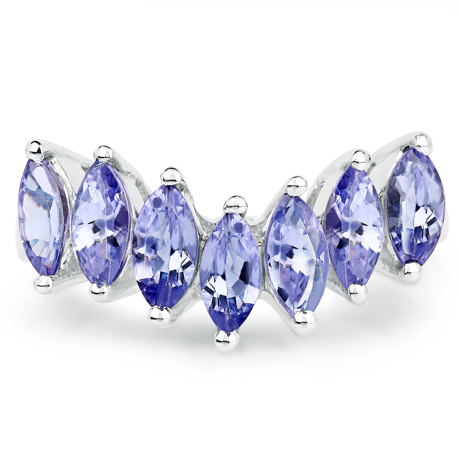 1.68 Carat Genuine Tanzanite .925 Sterling Silver Ring by Bids.com