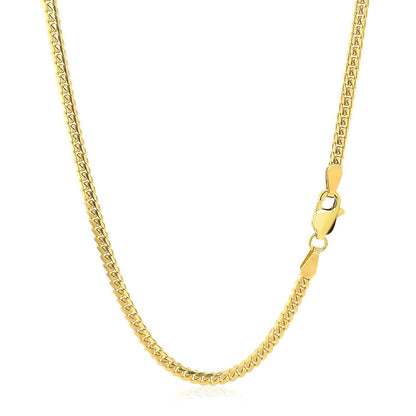 10k Yellow Gold Classic Solid Miami Cuban Chain (2.60 mm)  DestGlow