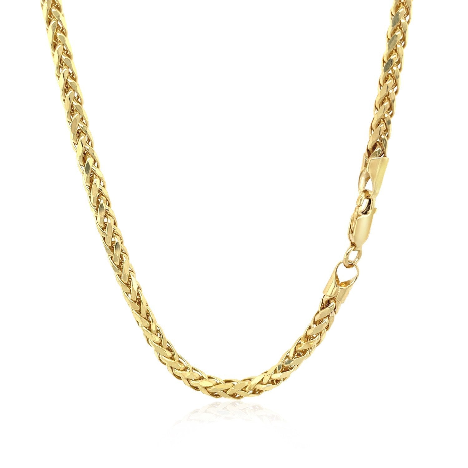3.15mm 14k Yellow Gold Diamond Cut Round Franco Chain by Bids.com