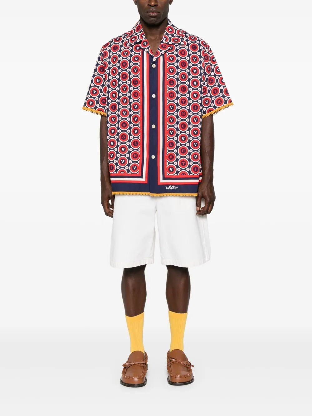 Valentino Garavani Men `Bulles Royales` Bowling Shirt by Luosophy
