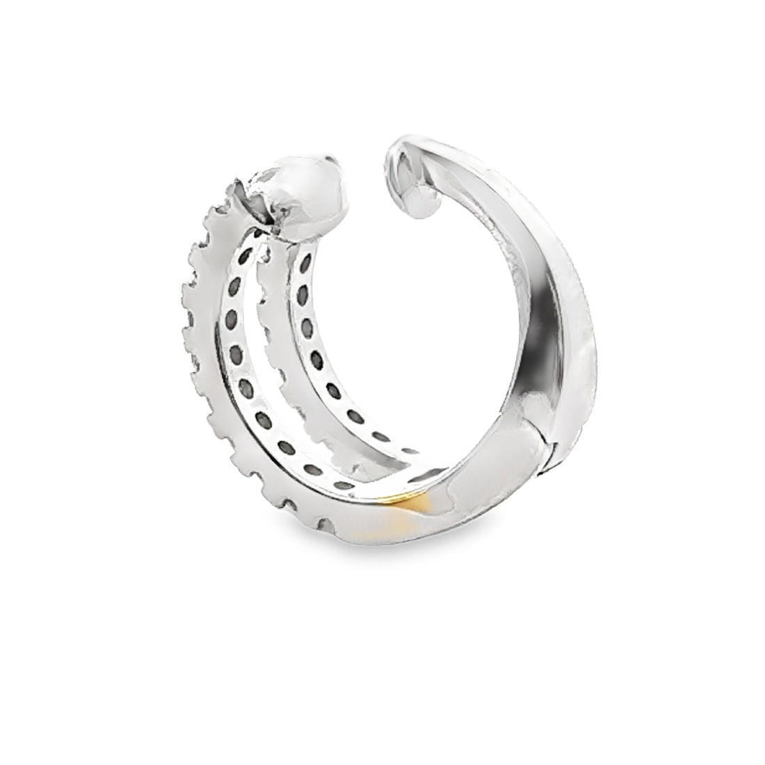 Natural .25ct Diamond Ear Cuff 14KT White Gold by Bids.com