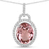 3.90 Carat Genuine Pink Tourmaline and White Diamond 14K White Gold Pendant by Bids.com