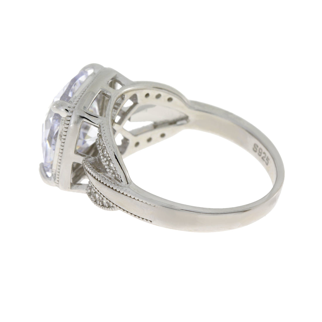 Natural Cubic Zirconium Ring Sterling Silver by Bids.com