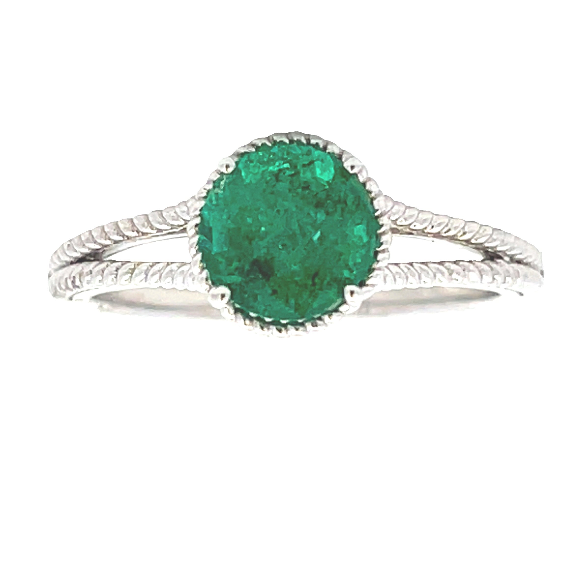 Genuine 1.28ct Emerald 14KT White Gold by Bids.com