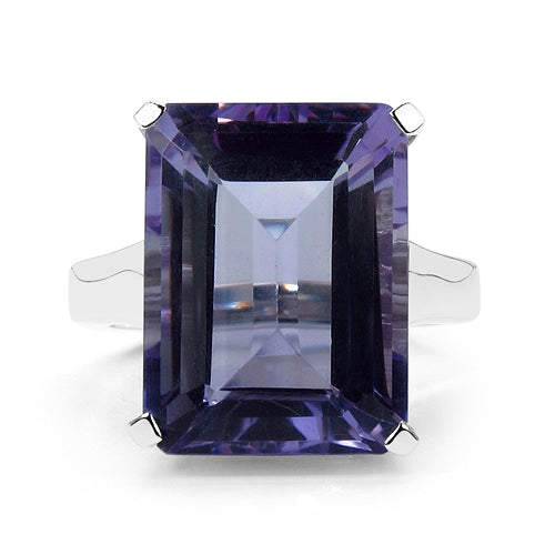 11.47 Carat Genuine Amethyst .925 Sterling Silver Ring by Bids.com