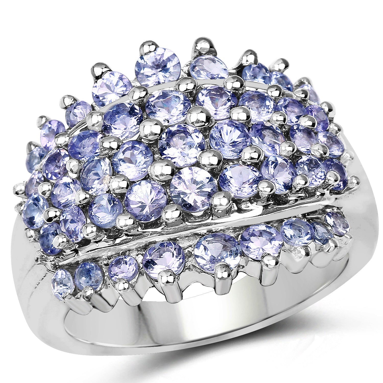 2.35 Carat Genuine Tanzanite .925 Sterling Silver Ring by Bids.com