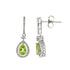 1.10ct Peridot Diamond Dangle Earrings 14KT White Gold by Bids.com