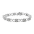 Sterling Silver Rose-Cut Diamond Love Locks Link Bracelet (1.00cttw,I-J color,I3-Promo clarity) by Bids.com