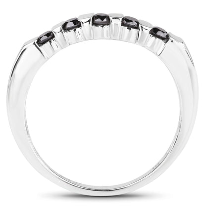 0.50 Carat Genuine Black Diamond .925 Sterling Silver Ring by Bids.com