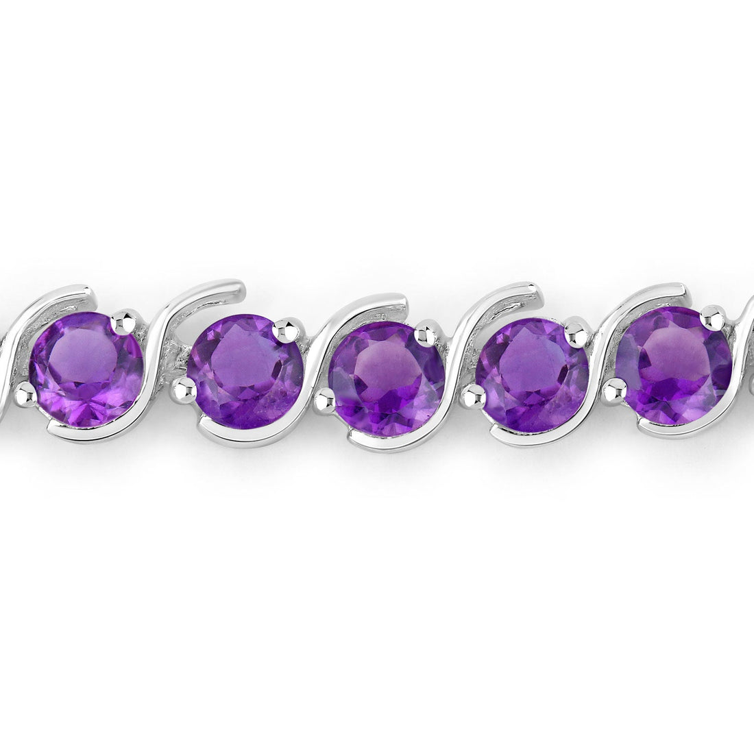 2.64 Carat Genuine Amethyst .925 Sterling Silver Bracelet by Bids.com