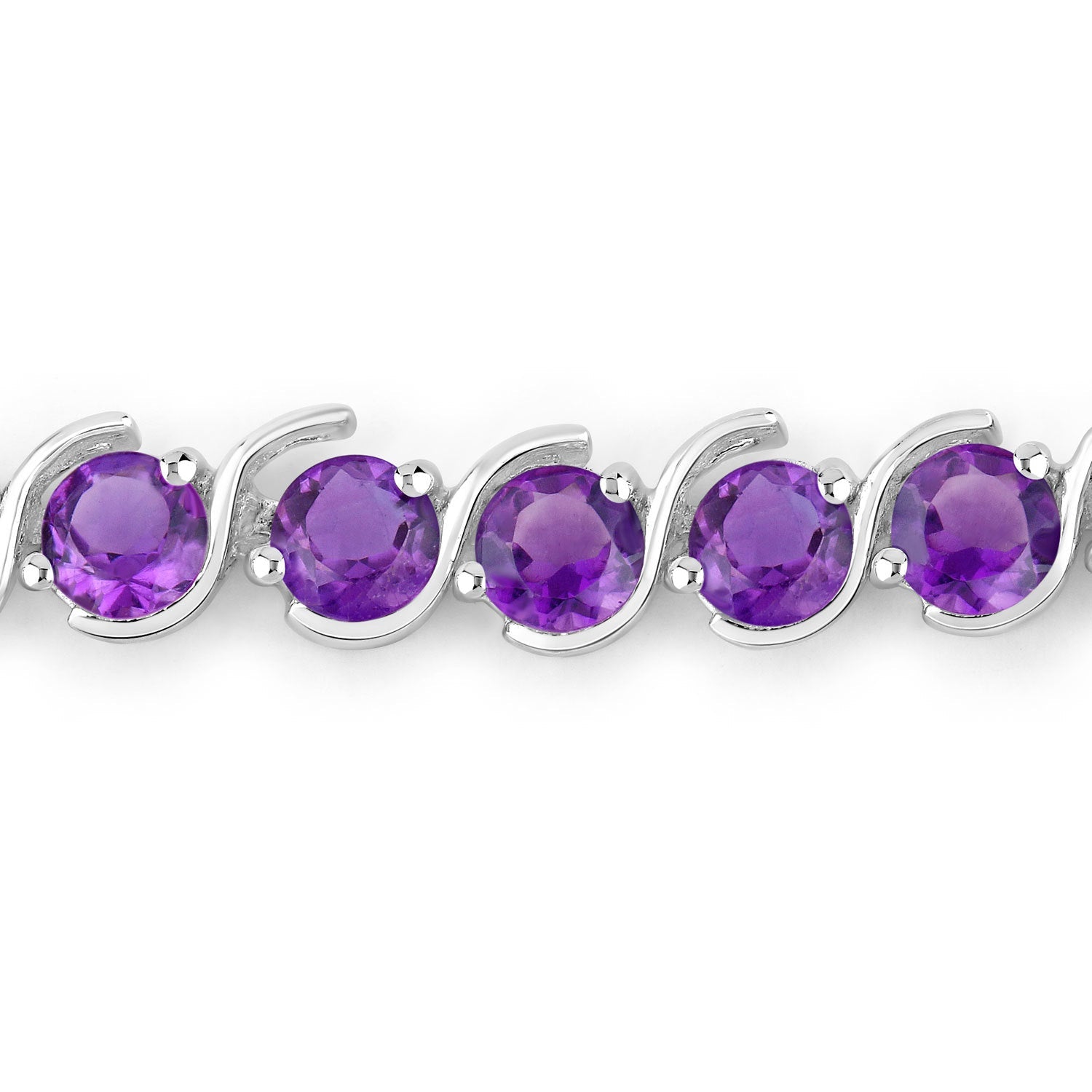 2.64 Carat Genuine Amethyst .925 Sterling Silver Bracelet by Bids.com