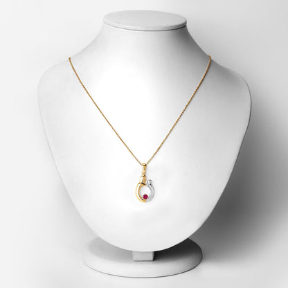 0.20 Carat Genuine Ruby .925 Sterling Silver Pendant by Bids.com