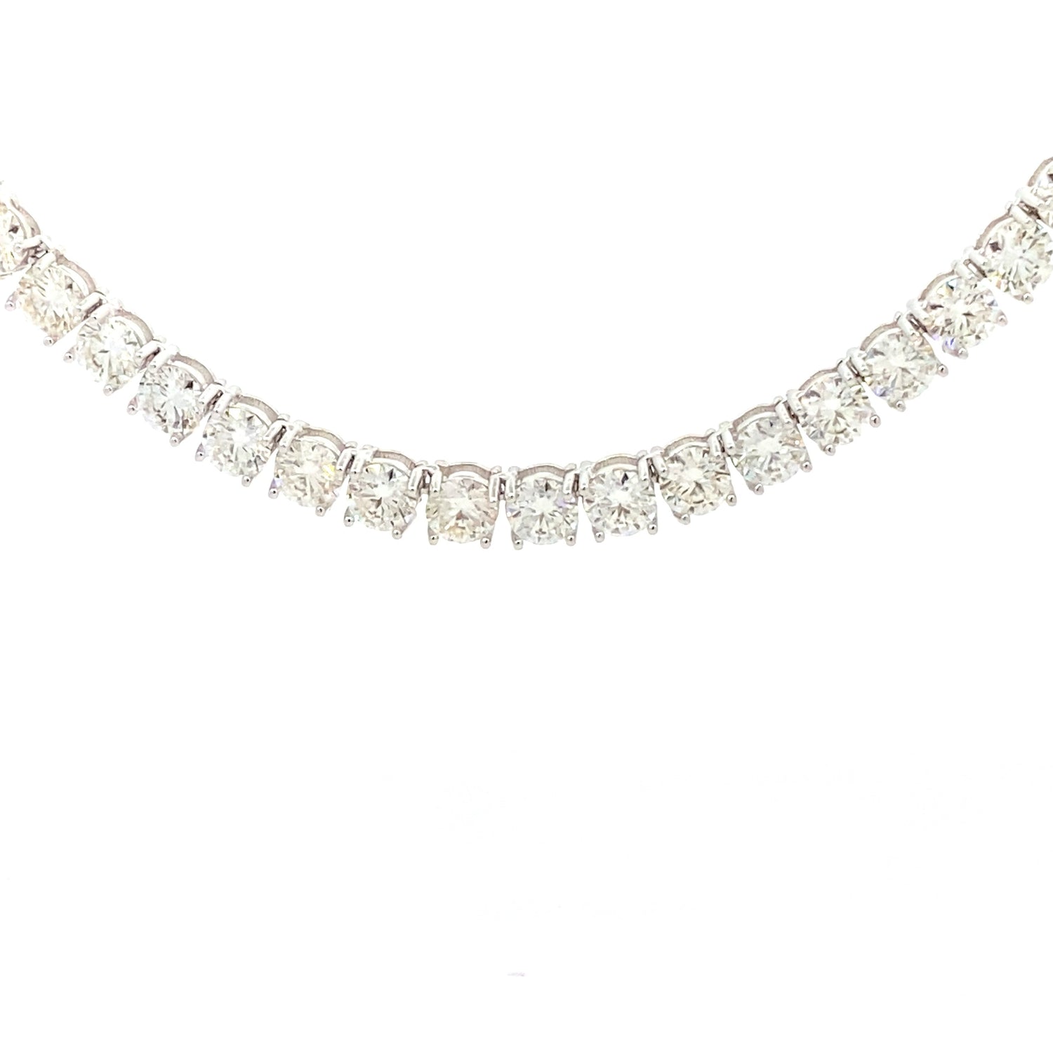 45.00ct Moissanite Tennis Necklace Sterling Silver