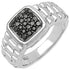 0.22 Carat Genuine Black Diamond .925 Sterling Silver Ring by Bids.com