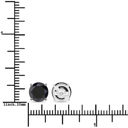 4.25 Carat Genuine Black Diamond 14K White Gold Earrings by Bids.com