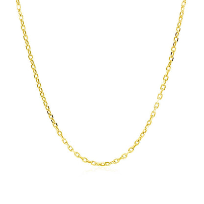 14k Yellow Gold Diamond Cut Cable Link Chain (1.50 mm) by Bids.com