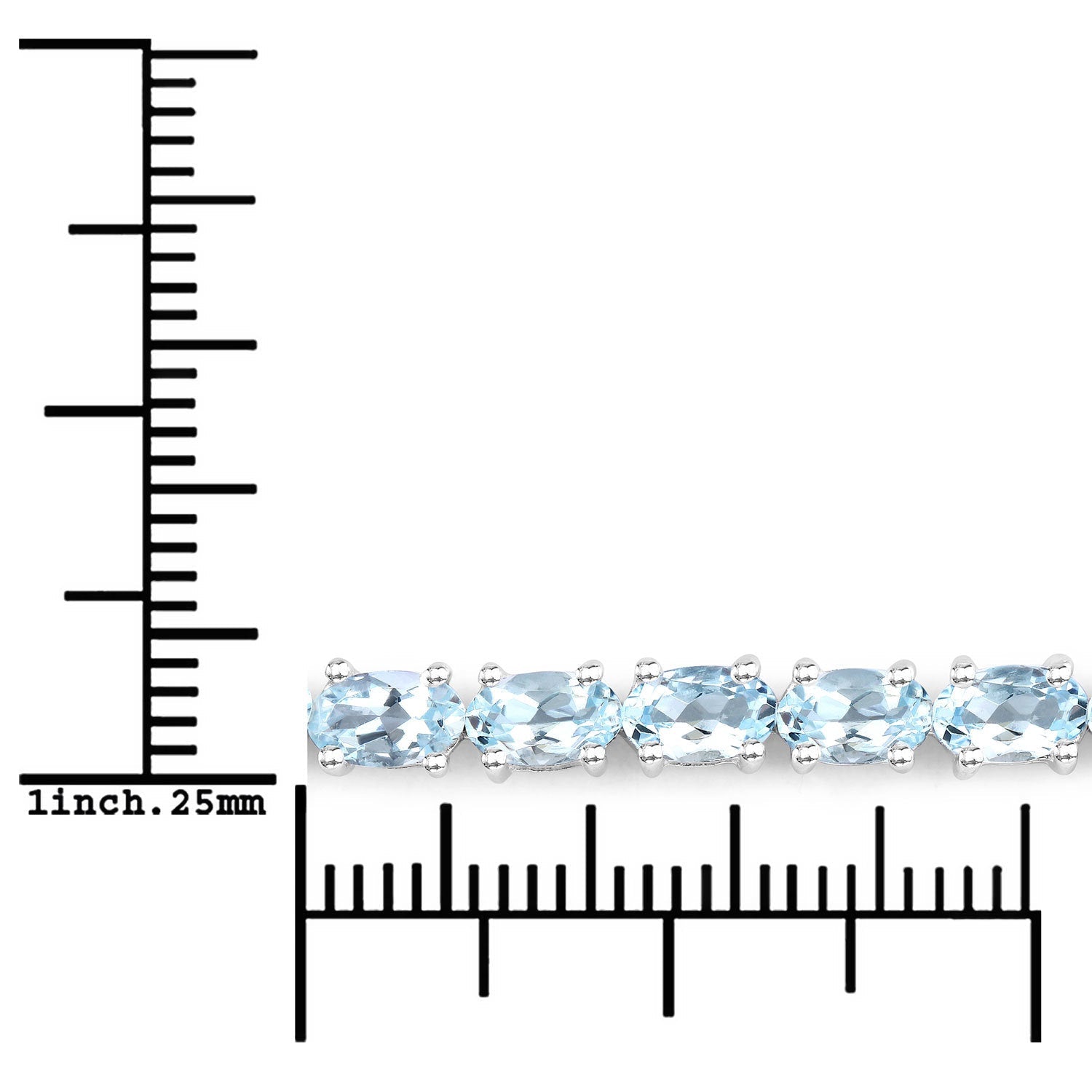 2.20 Carat Genuine Aquamarine .925 Sterling Silver Bracelet by Bids.com