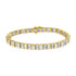 10K Yellow Gold 4.0 Cttw Alternating Baguette & Round Cut Diamond Bezel- & Prong-Set 7" Tennis Bracelet (G-H Color, SI1-SI2 Clarity) by Bids.com