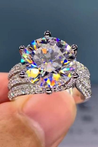 Adored 3 Carat Brilliant Round Cut Sparkala™ Three-Layer Ring by Sparkala