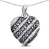 1.30 Carat Genuine Tanzanite and White Topaz .925 Sterling Silver Pendant by Bids.com