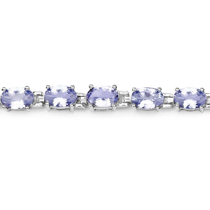 9.68 Carat Genuine Tanzanite .925 Sterling Silver Bracelet  DestGlow