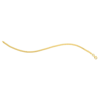 14k Yellow Gold 7 inch Mini Cube Bracelet (2.60 mm) by Bids.com