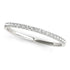 14k White Gold Slim Pave Set Diamond Wedding Band (1/8 cttw) by Bids.com