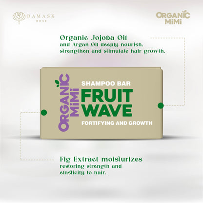 ORGANIC MIMI, FRUIT WAVE FORTIFYING AND GROWTH SHAMPOO BAR, 50 g by Damask Rose