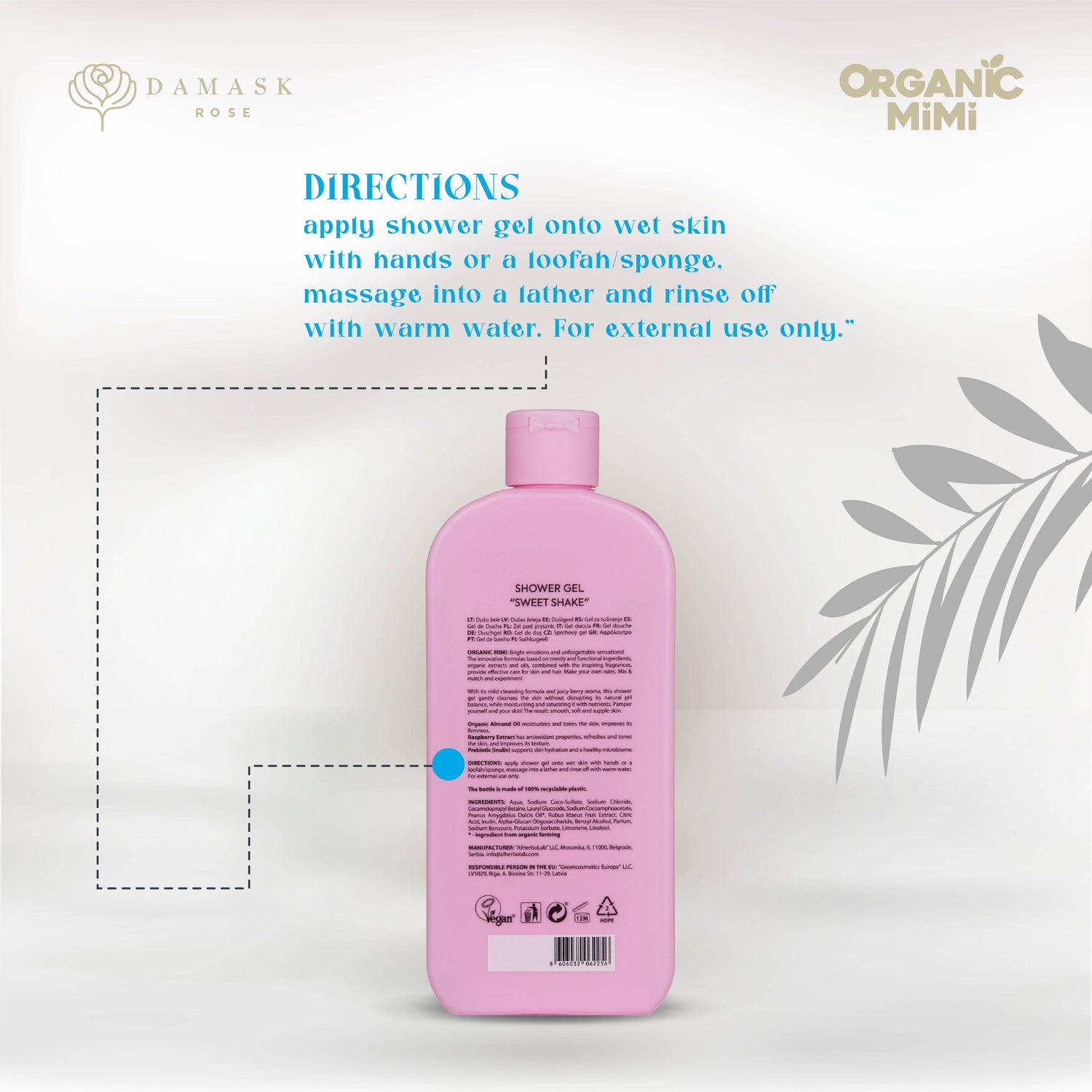 ORGANIC MIMI, SHOWER GEL SWEET SHAKE, 400 ml by Damask Rose