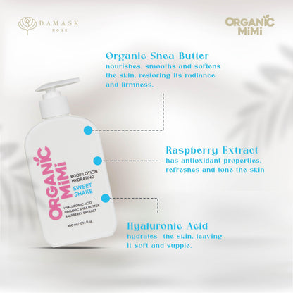 ORGANIC MIMI, BODY LOTION HYDRATING SWEET SHAKE, 300 ml by Damask Rose