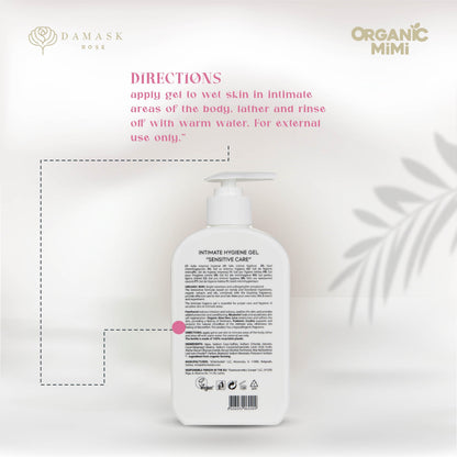 ORGANIC MIMI, INTIMATE HYGIENE GEL SENSITIVE CARE, 300 ml by Damask Rose