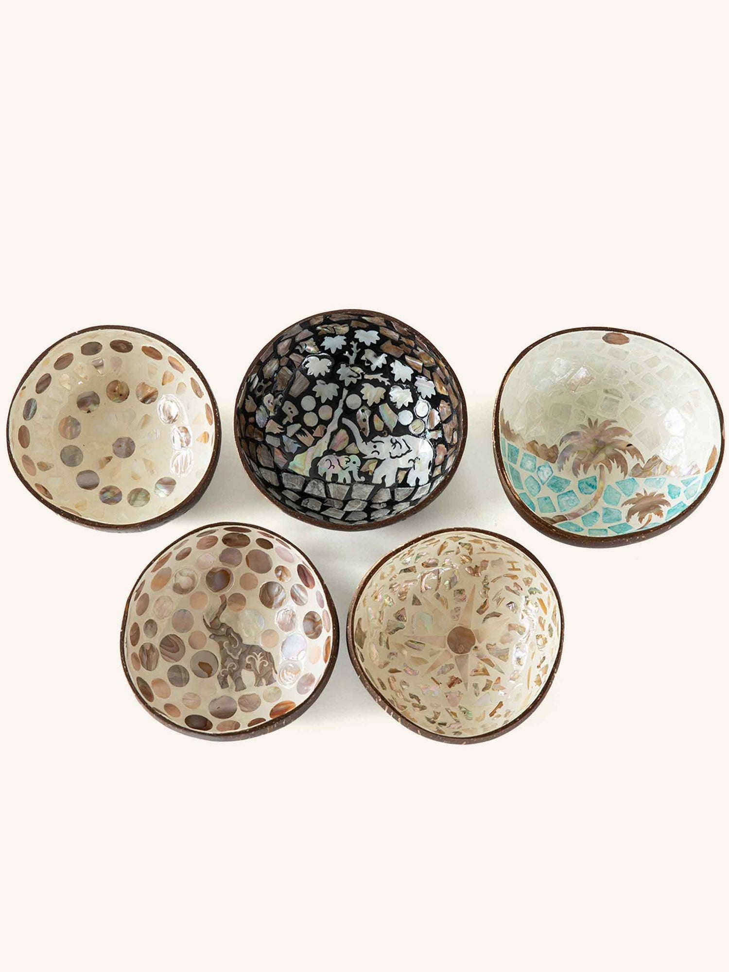 HANDMADE NATURAL SHELL COCONUT BOWL DECOR by LINTICO