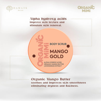ORGANIC MIMI, BODY SCRUB MANGO GOLD, 250 g by Damask Rose