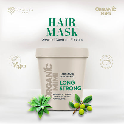ORGANIC MIMI, HAIR MASK STRENGTHENING LONG STRONG, 200 ml by Damask Rose