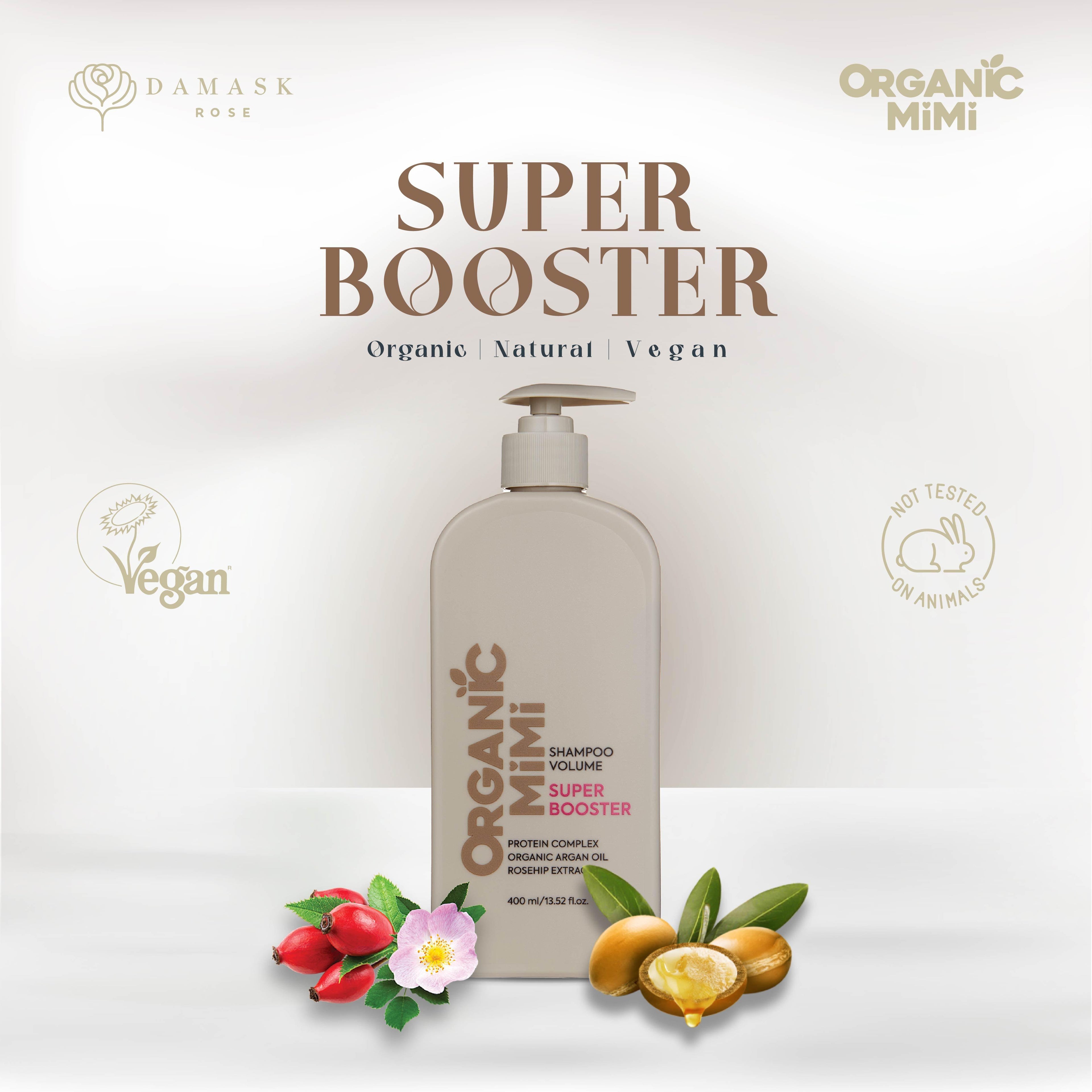 ORGANIC MIMI, SHAMPOO VOLUME SUPER BOOSTER, 400 ml by Damask Rose