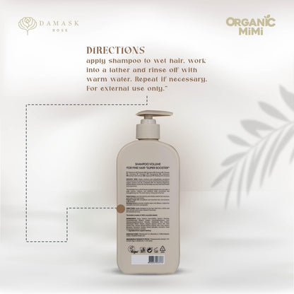 ORGANIC MIMI, SHAMPOO VOLUME SUPER BOOSTER, 400 ml by Damask Rose
