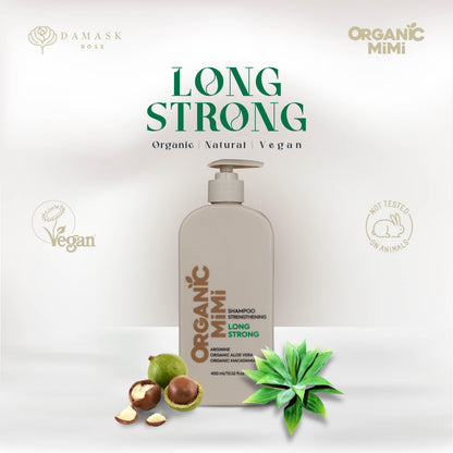 ORGANIC MIMI, SHAMPOO STRENGTHENING LONG STRONG, 400 ml by Damask Rose
