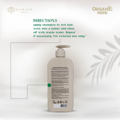 ORGANIC MIMI, SHAMPOO STRENGTHENING LONG STRONG, 400 ml by Damask Rose