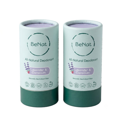 2-Pack All-Natural, Plastic-Free Deodorants 