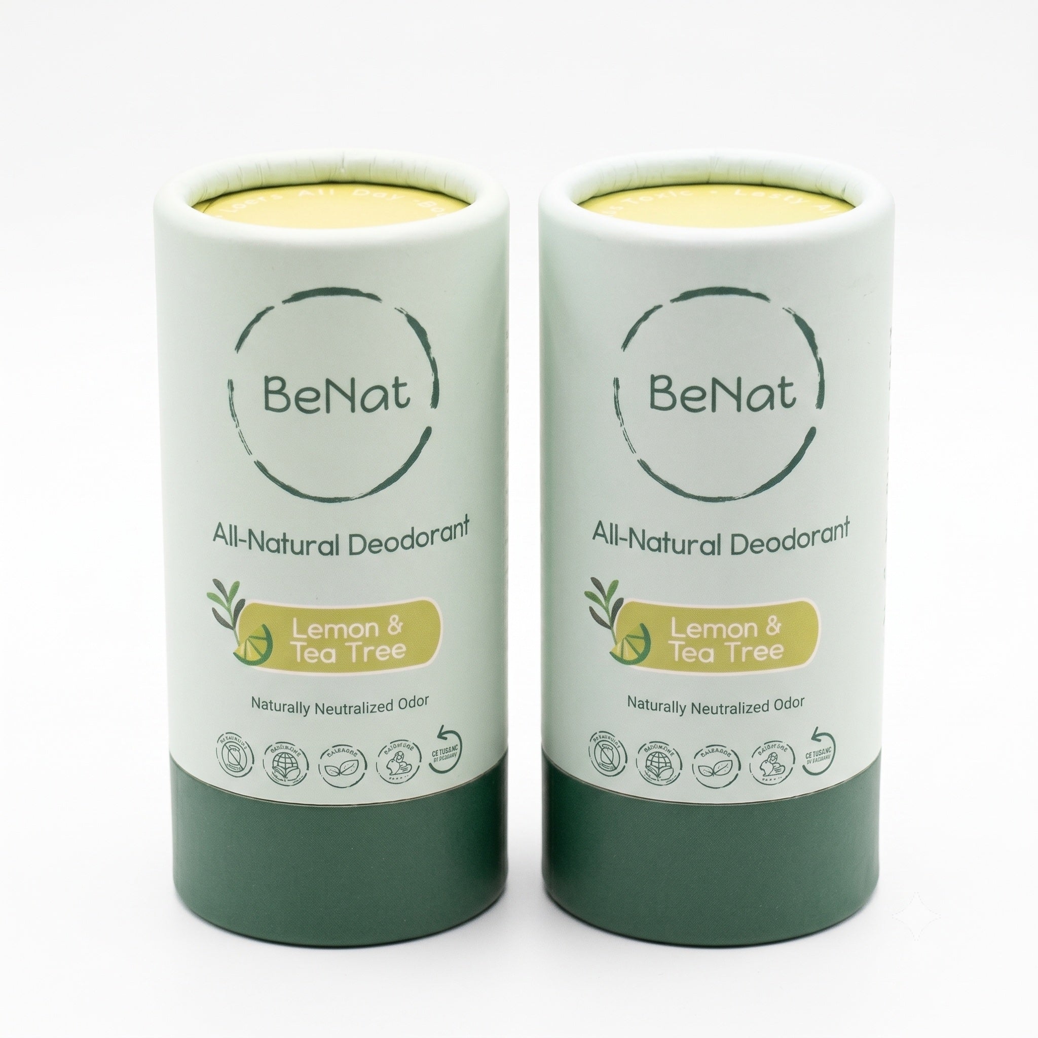2-Pack All-Natural, Plastic-Free Deodorants 