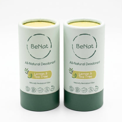 2-Pack All-Natural, Plastic-Free Deodorants 