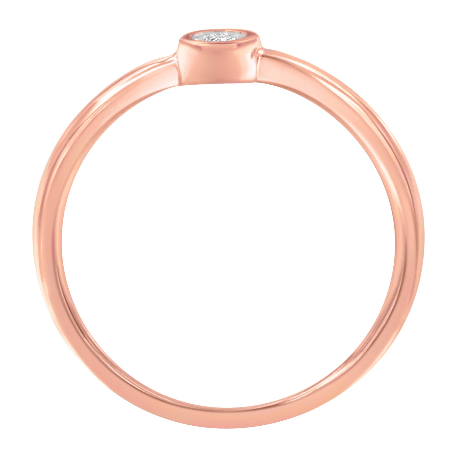 14K Rose Gold Plated .925 Sterling Silver Miracle Set Diamond Ring (1/20 Cttw, J-K Color, I1-I2 Clarity) - Size 6 by Bids.com